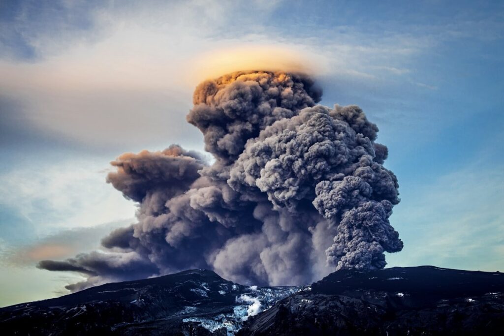 کوه Eyjafjallajökull در ایسلند