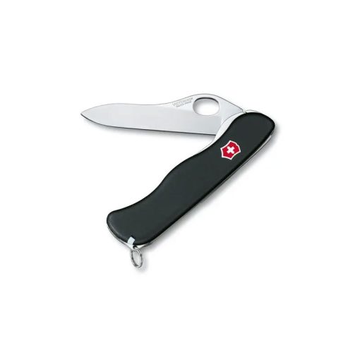چاقوی شکاری 4 کاره مشکی تیغه صاف انگشتی با بست کمری ویکتورینوکس – Victorinox Sentinel Clip – 0.8416.M3