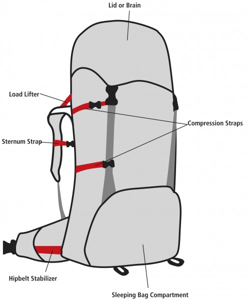 کوله پشتی - ساختمان کوله پشتی و تنظیم مناسب آن - Backpacks structure