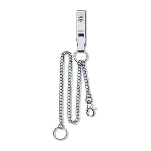 گیره کمربند فلزی زنجیری بلند چفت‌ دار ویکتورینوکس Victorinox klip 4.1860