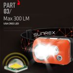 چراغ پیشانی سانری 300 لومن Sunree YoudoX HeadLamp