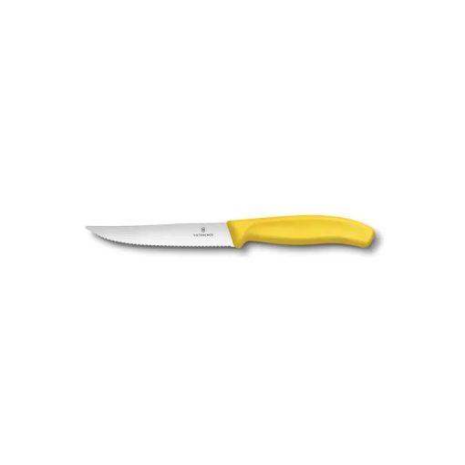 چاقوی استیک کلاسیک سوئیسی زرد (2عددی) ویکتورینوکس – Victorinox Swiss Classic Gourmet Steak Knife 6.7936.12L8b