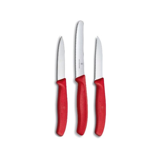 چاقوهای آشپزخانه ویکتورینوکس (مجموعه 3 عددی قرمز) victorinox 6.7111.3