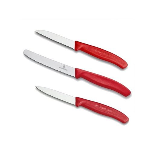 چاقوهای آشپزخانه ویکتورینوکس (مجموعه 3 عددی قرمز) victorinox 6.7111.3