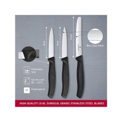 چاقوهای آشپزخانه ویکتورینوکس (مجموعه 3 عددی مشکی) victorinox 6.7113.3