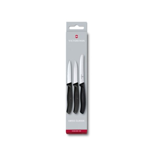 چاقوهای آشپزخانه ویکتورینوکس (مجموعه 3 عددی مشکی) victorinox 6.7113.3
