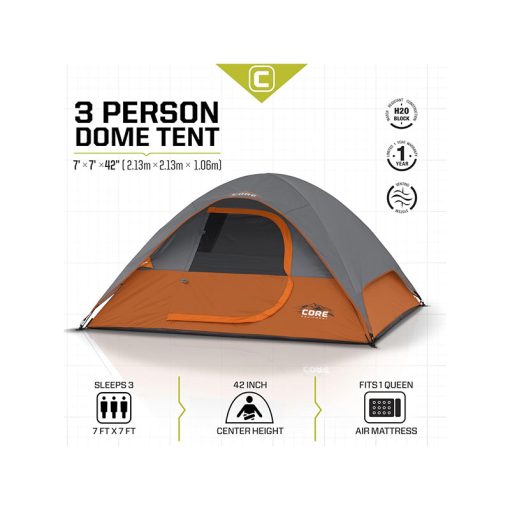چادر کمپینگ کر سه نفره – 40001 Core 3 Person Dome Tent
