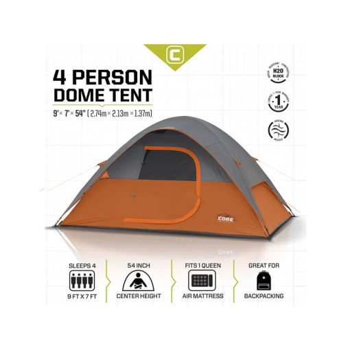 چادر کمپینگ کر چهار نفره – 40002 Core 4 Person Dome Tent