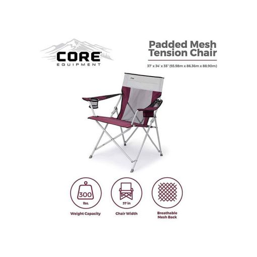 صندلی کمپینگ کر مدل 40143 – Core Mesh Hard Arm Chair