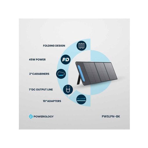 پنل خورشیدی پاورولوژی – Powerology Portable Solar Panel 60W