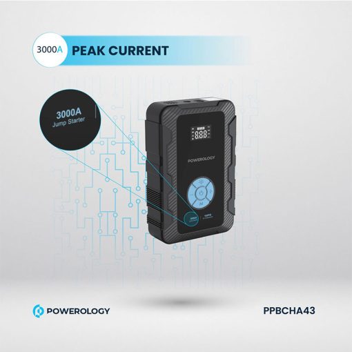 جامپ استارتر و پمپ باد پاورولوژی – Powerology Jump Start Air Compressor 20000mAh Power Bank