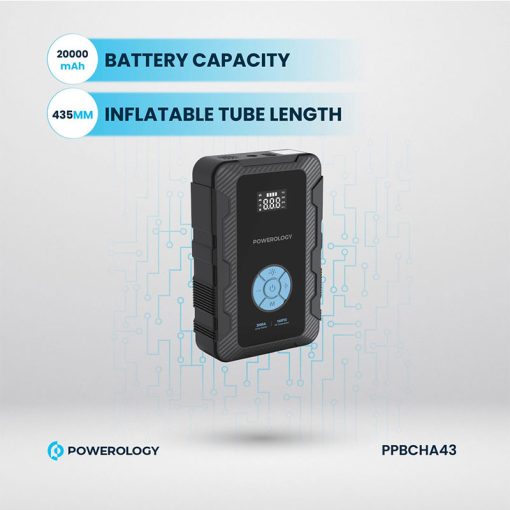 جامپ استارتر و پمپ باد پاورولوژی – Powerology Jump Start Air Compressor 20000mAh Power Bank
