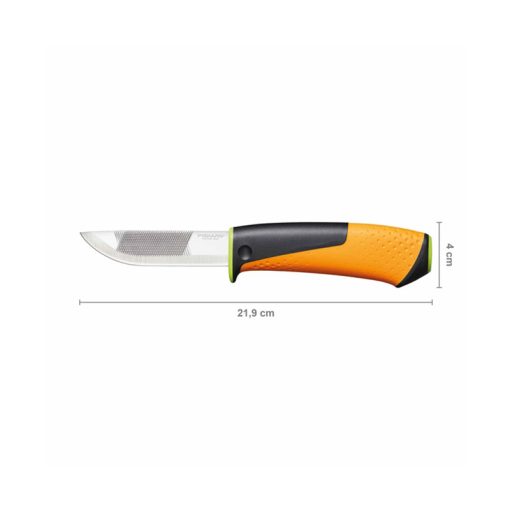 چاقو طبیعتگردی فیسکارس – Fiskars Heavy duty knife + Sharpener