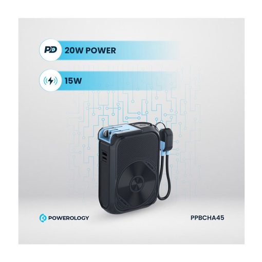 پاور بانک وایرلس و شارژر پاورولوژی powerology 10000 mAh Magsafe